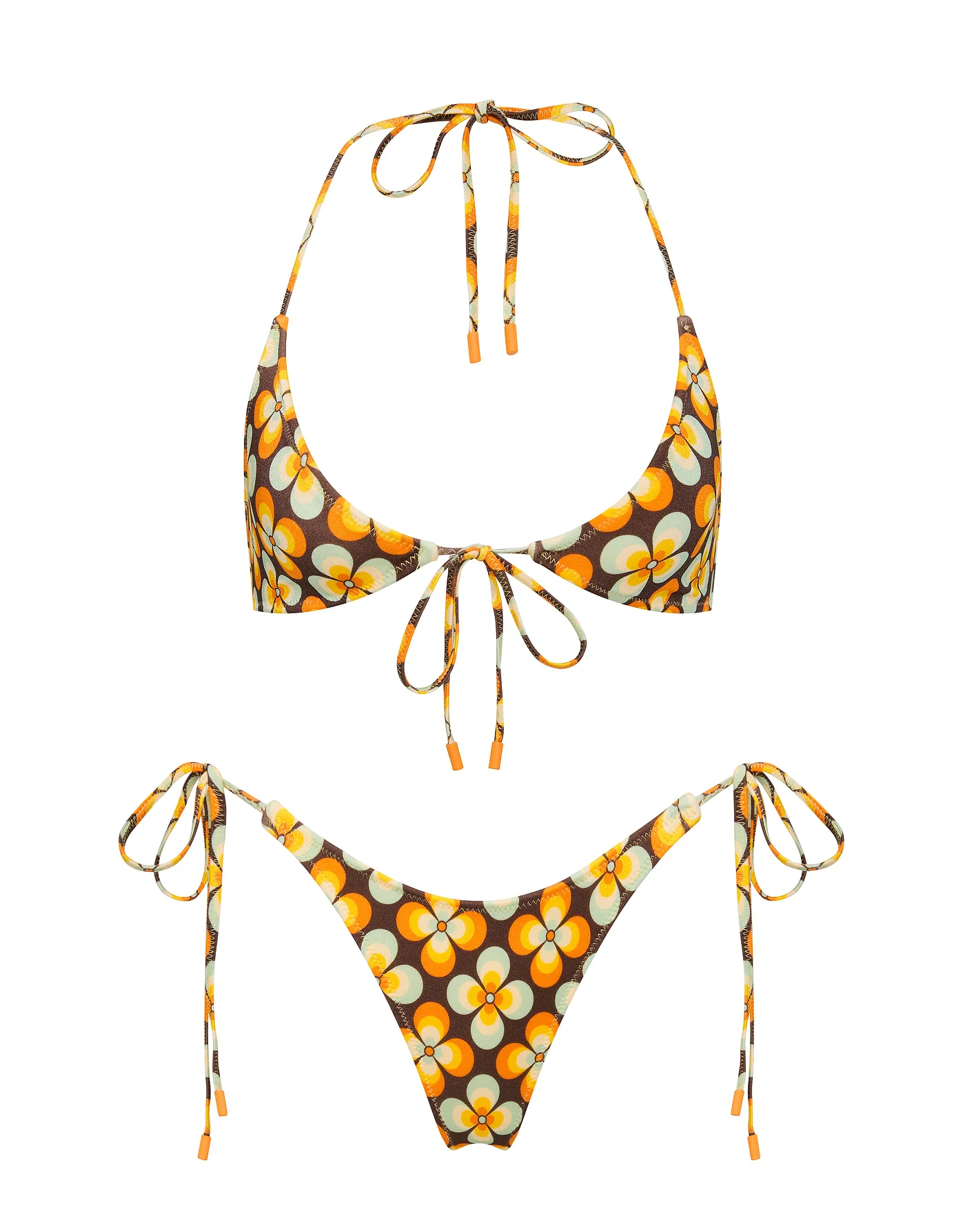 SOFI - PORCHE Geometric Halter Bikini Set
