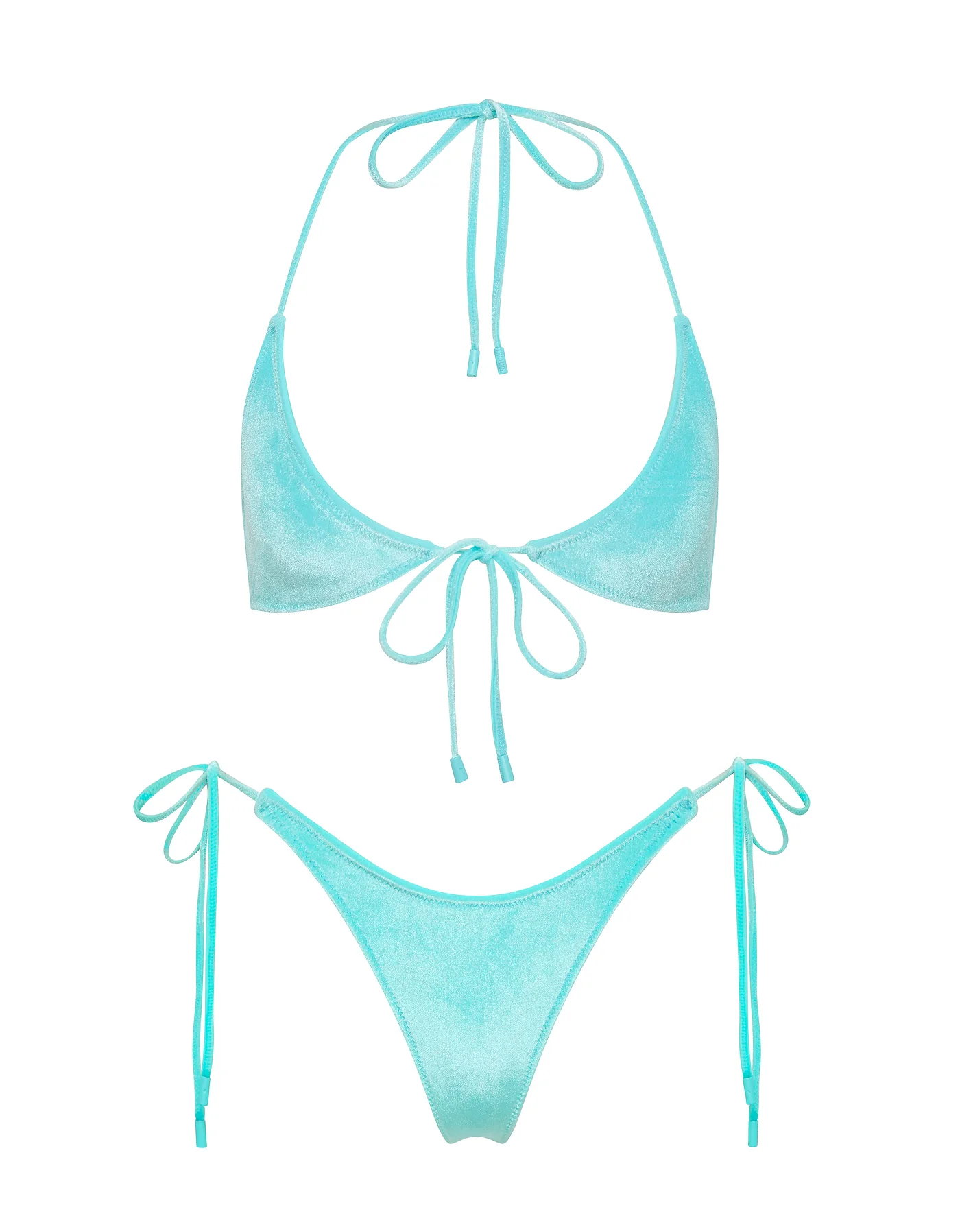 SOFI - HIRST Blue Velvet Halter Bikini Set