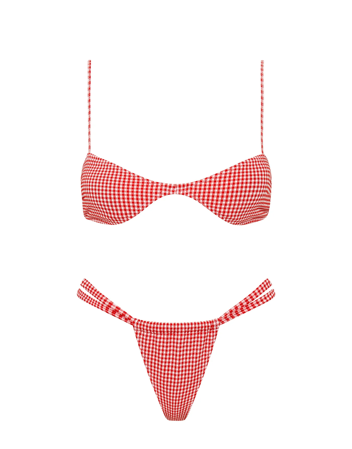 LOTI - PRON Red Gingham Bikini Set