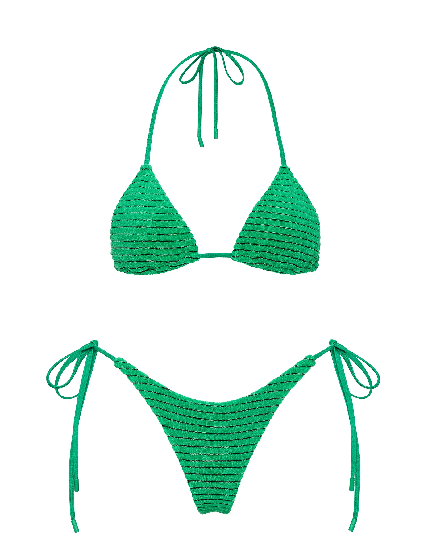 VINCA - HUBE Green Terry Towelling Triangle Bikini Set