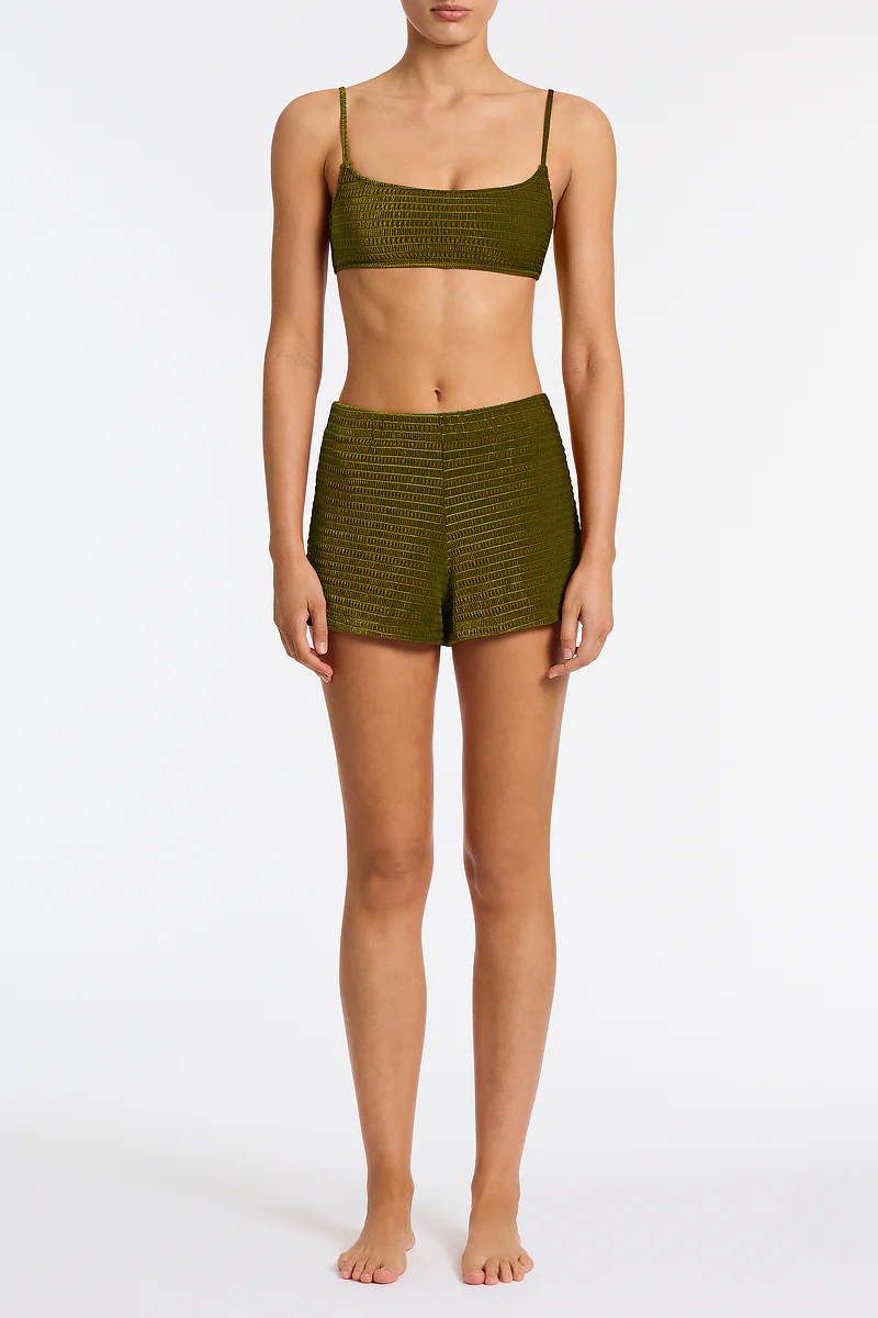 DACY - VARO Green Velvet Short