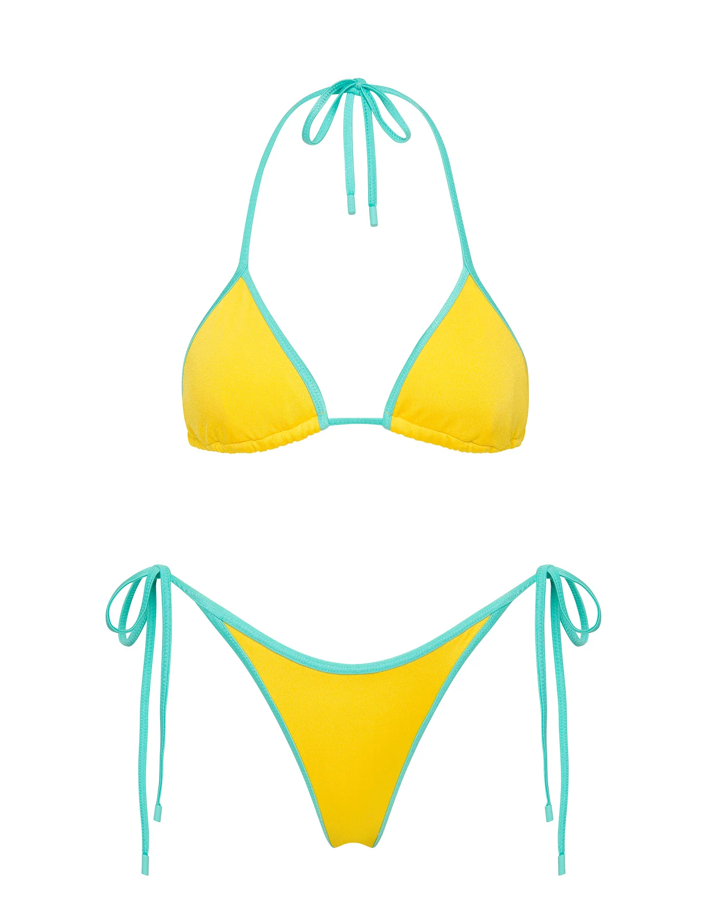 VINCA - XUMA Yellow Triangle Bikini Set