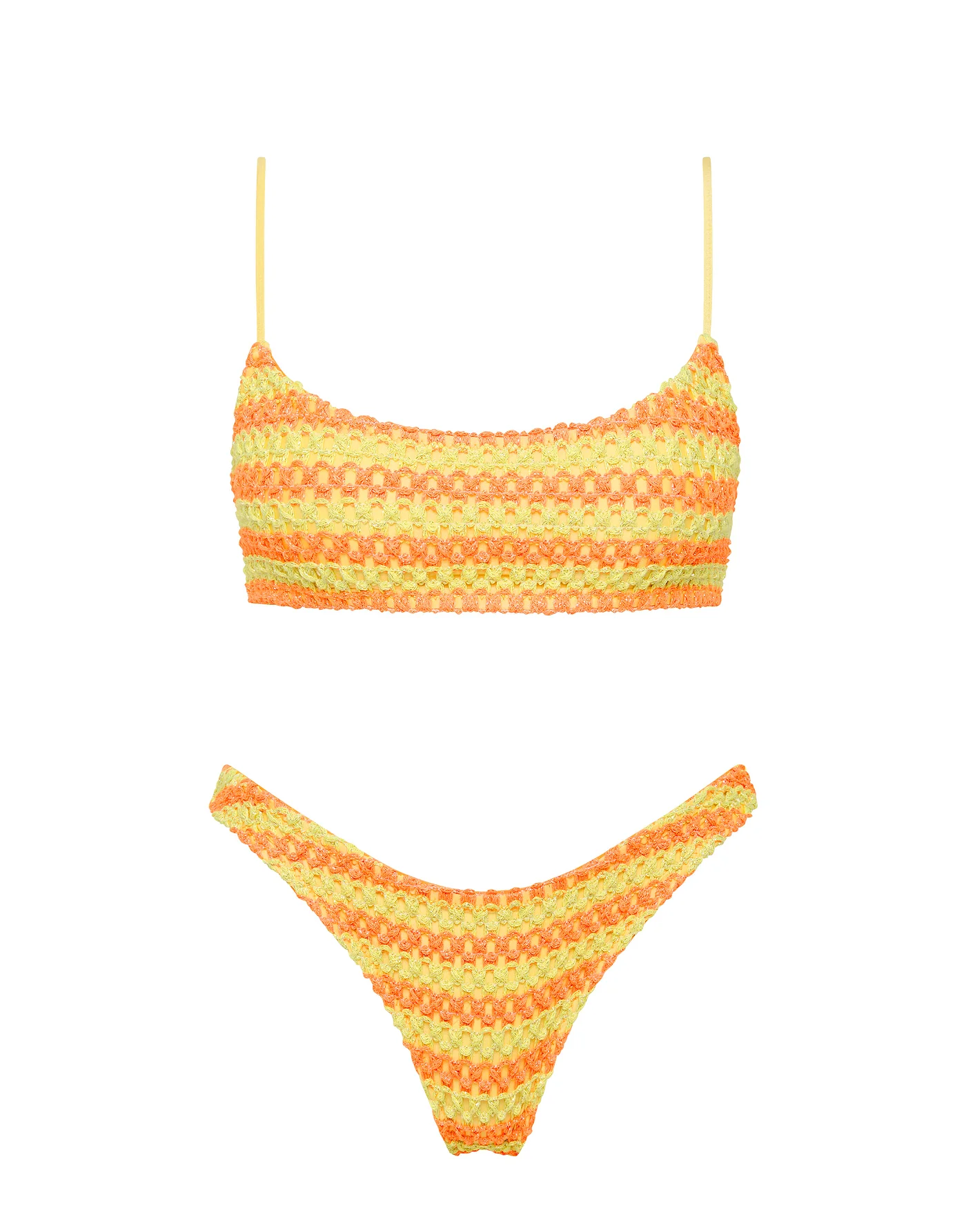 MICA - FARME Crochet Crop Bikini Set