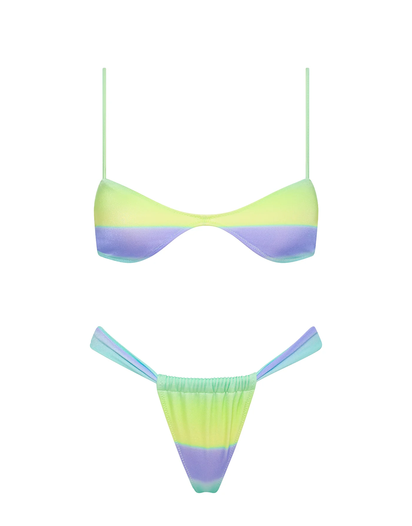 STELL - CALE Ombre Scoop Crop Bikini Set