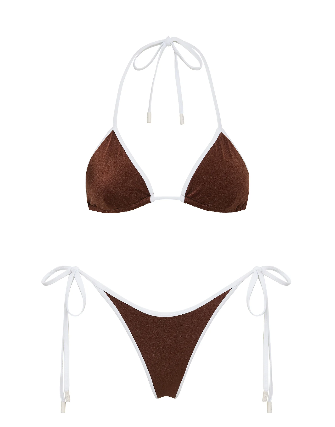 VINCA - BISC Brown Triangle Bikini Set